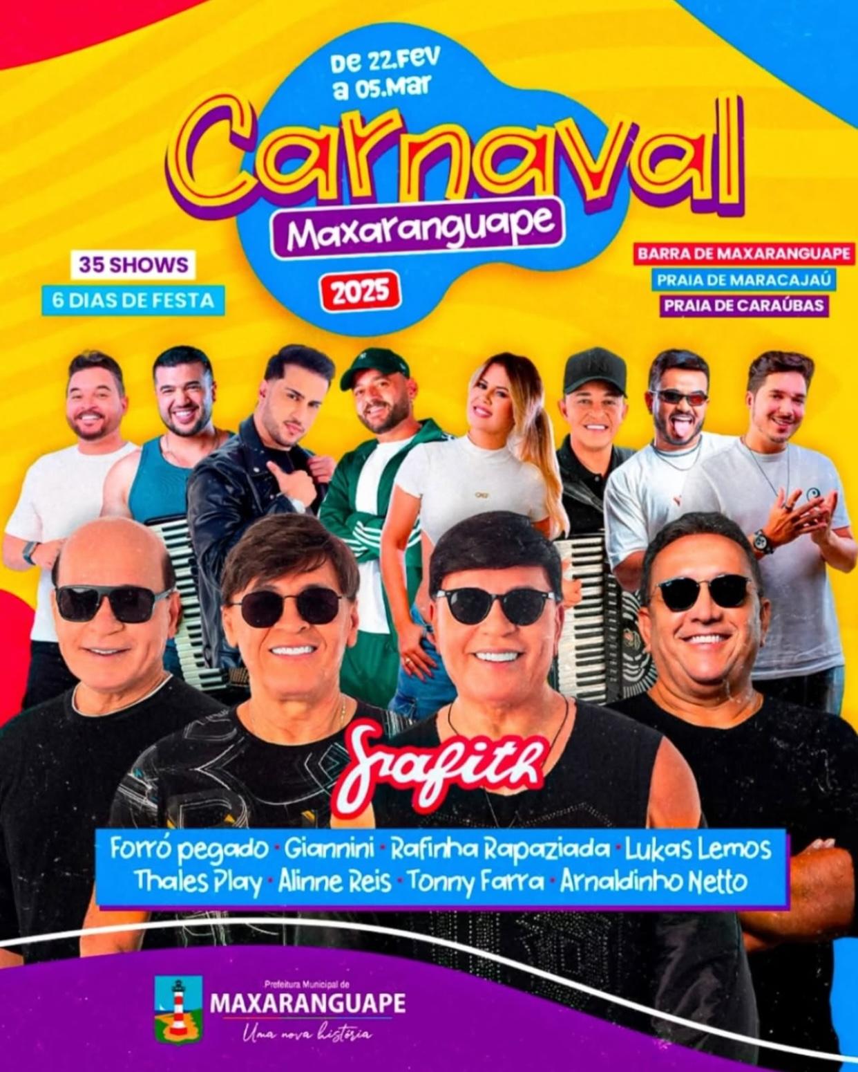 CARNAVAL MAXARANGUAPE 2025 PROMETE SEIS DIAS DE MUITA FESTA