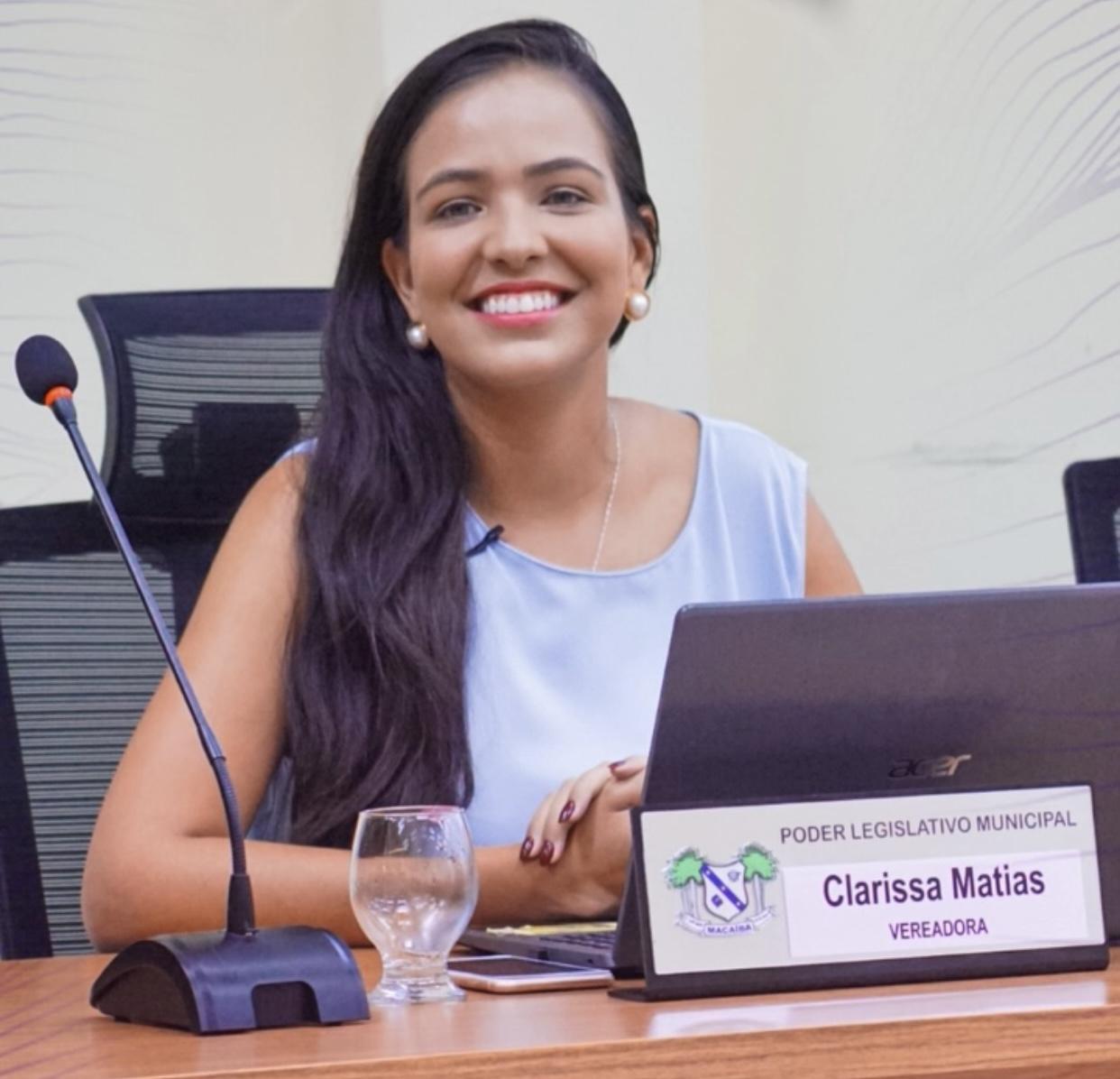 VEREADORA CLARISSA MATIAS INICIA SEU PRIMEIRO MANDATO NA CÂMARA MUNICIPAL DE MACAÍBA