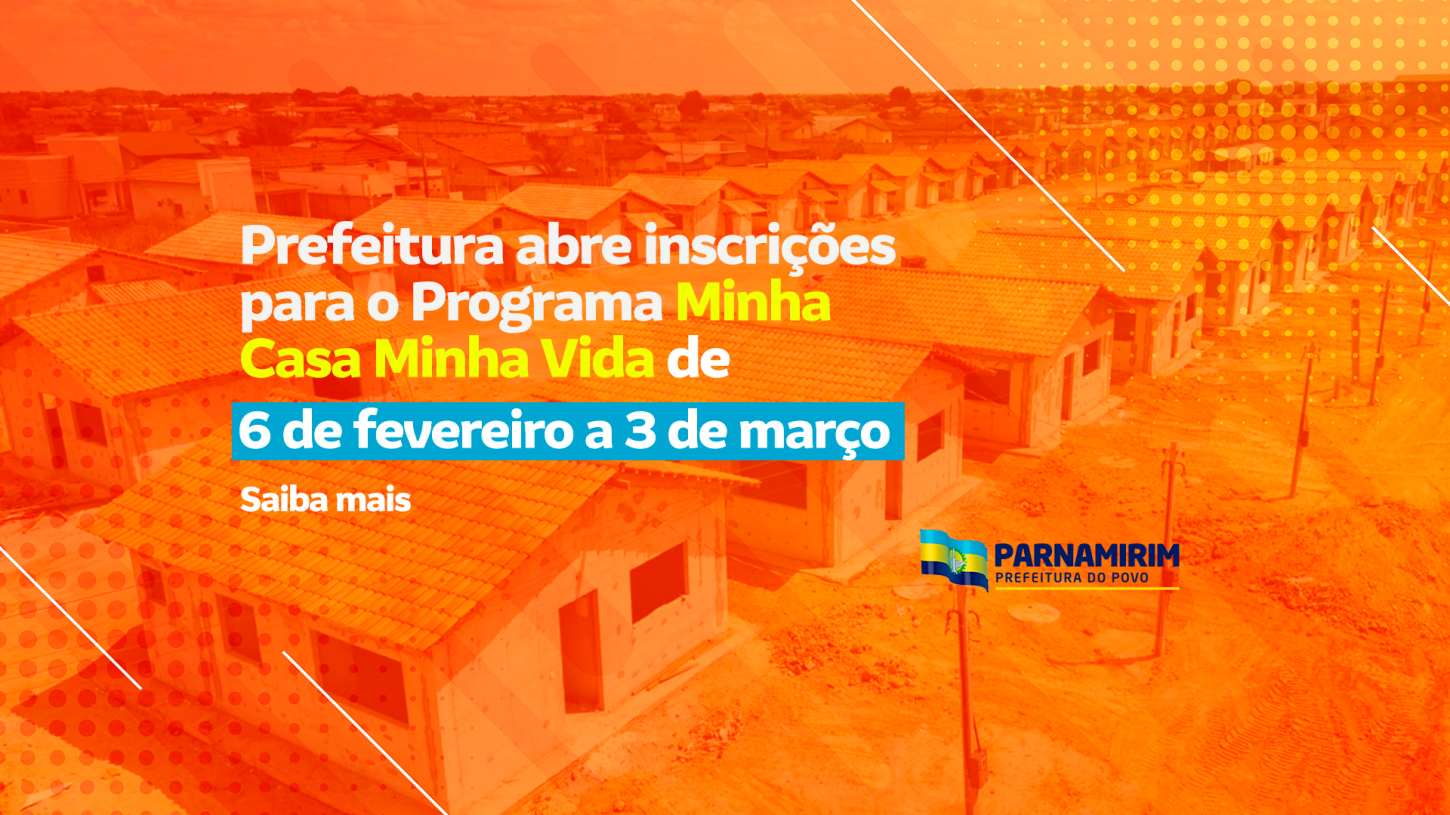 Prefeitura abre inscrições para o Residencial Parnamirim II em Parnamirim