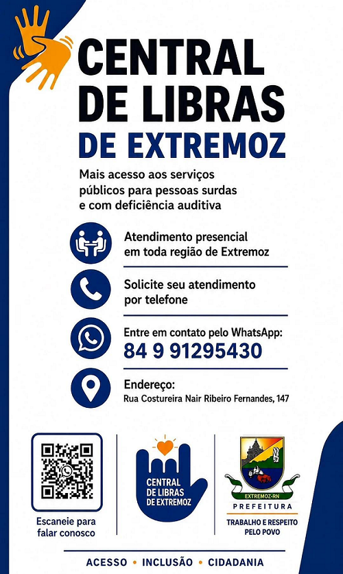 Prefeitura de Extremoz amplia inclusão e oferece Central de Interpretação de Libras gratuita à população