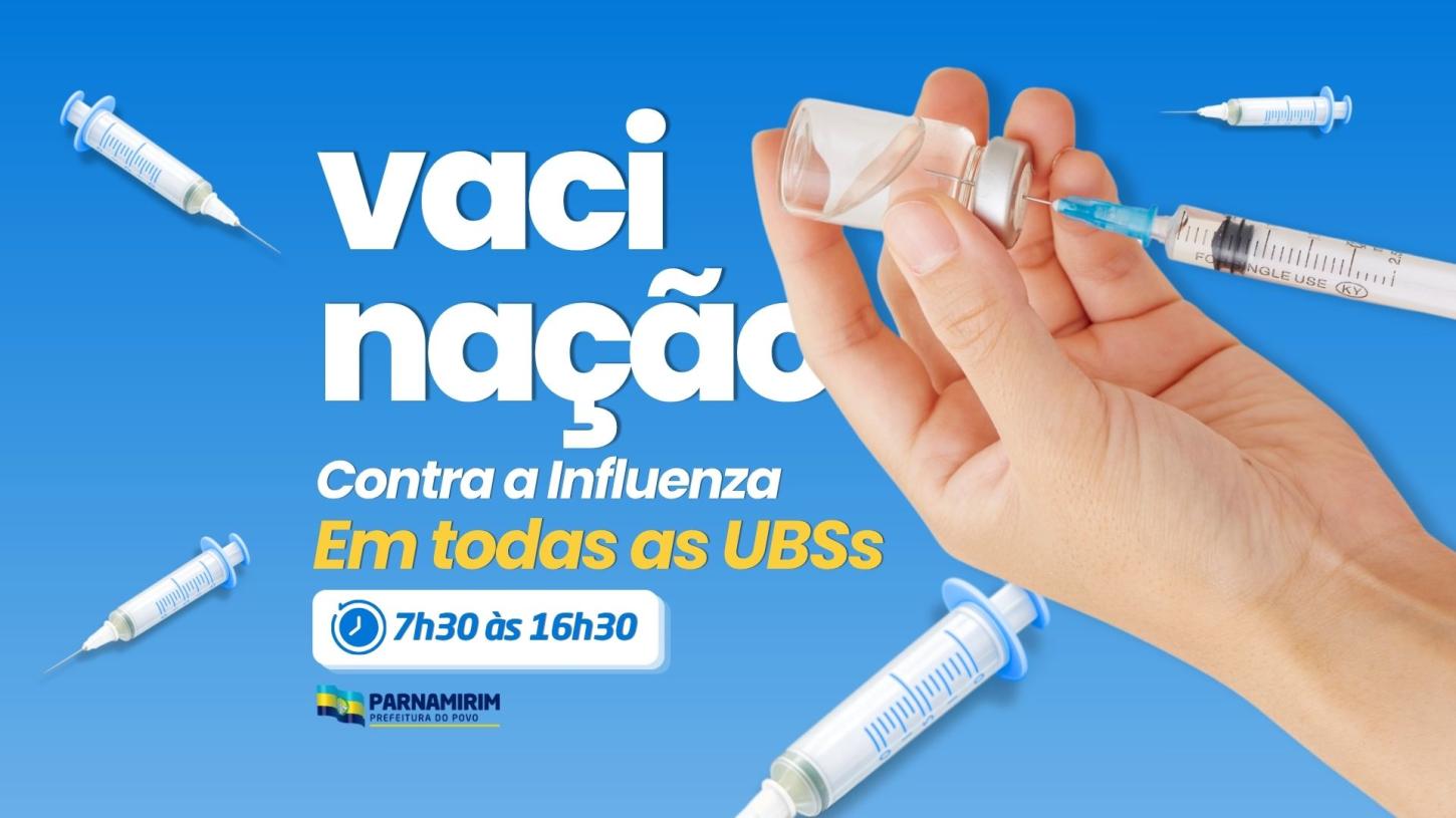 Vacinação contra a gripe é ampliada para toda a população em Parnamirim